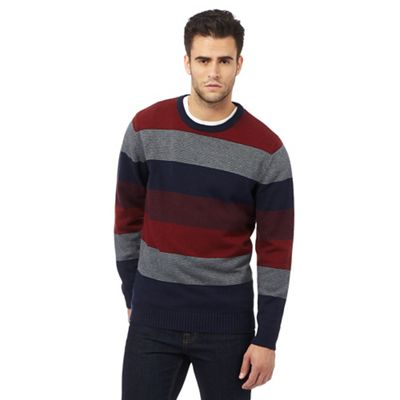 Maine New England Big and tall multi-coloured striped print jumper
